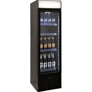 Getränkekühlschrank schwarz, mit Werbetafel